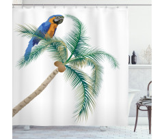 Parrot Coconut Palms Shower Curtain