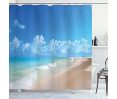 Tropical Ocean Waves Shower Curtain