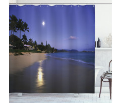 Moonlight Hawaii Sea Shower Curtain