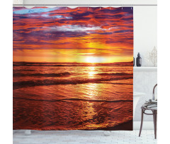 Sea Sunset Twilight Shower Curtain