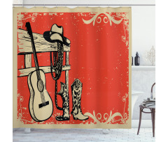 Country Music Wild West Shower Curtain