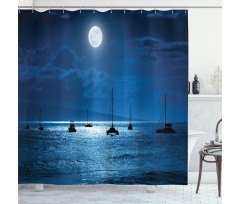 Dramatic Nighttime Sky Shower Curtain