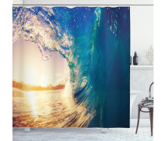 Tropical Trees Shoreline Shower Curtain