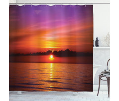 Colorful Beach Sunset Shower Curtain