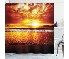 Colorful Sunset Summer Shower Curtain