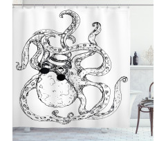 Hipster Animal Sketch Shower Curtain