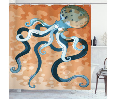 Oceanic Animal Cartoon Shower Curtain