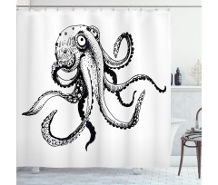 Comic Funny Art Doodle Shower Curtain