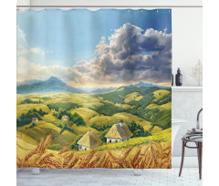 Summer Rural Houses Shower Curtain