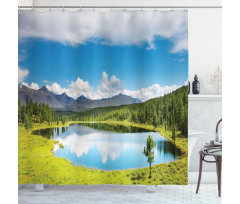 Sky Mountain Landscape Shower Curtain