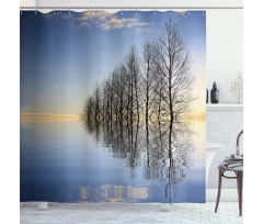 Frozen Lake in Nature Shower Curtain