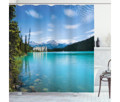 Canadian Lake Castle Shower Curtain