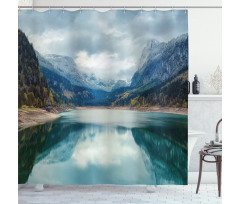 Alpine Lake Sky Forest Shower Curtain