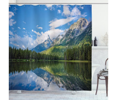 Mountain Lake Scenery Shower Curtain