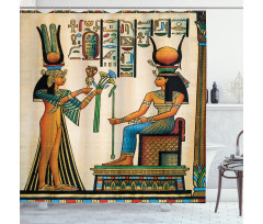 Old Egyptian Papyrus Shower Curtain