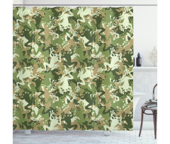 Skull Camouflage Design Shower Curtain
