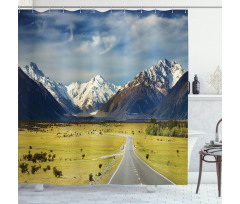 Snowy Mountains Alps Shower Curtain