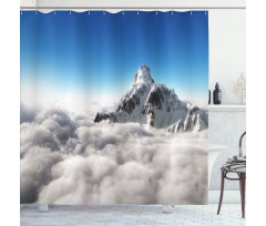 Mountain Sunny Sky Shower Curtain