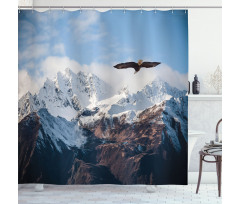 Mountain Flying Eagle Shower Curtain