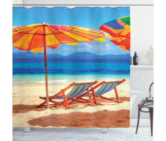 Sea of Thailand Beach Shower Curtain