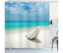 Maldives Beach Sunny Day Shower Curtain