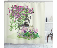 Flowers Blooming Garden Shower Curtain