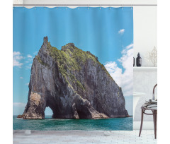 Elephant Shape Rock Bay Shower Curtain