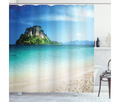 Tropic Island Scenery Shower Curtain