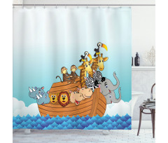 Ark Animal Couples Shower Curtain