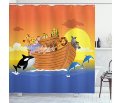 Myth Creatures in Sea Shower Curtain