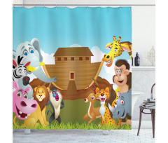Mythical Animals Ark Shower Curtain