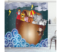 Ark on Dark Ocean Shower Curtain