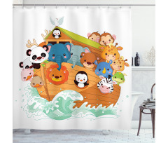 Colorful Ark Lions Shower Curtain
