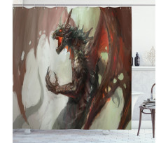 Creature Dragon Shower Curtain