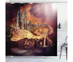 Fantasy Castle Village Shower Curtain