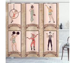 Circus Acrobats Gymnast Shower Curtain