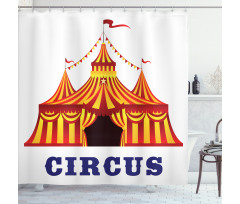 Old Fashioned Retro Tent Shower Curtain