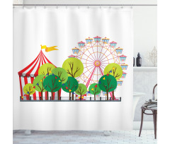 Circus Carnival Scene Shower Curtain