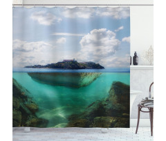 Misty Atlantic Ocean Shower Curtain