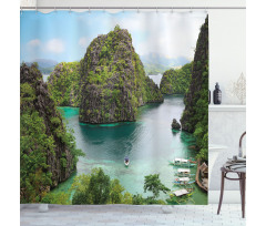 Cliff in Philippines Shower Curtain
