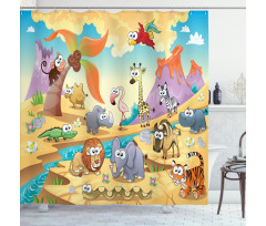 Nature Beasts Hippo Shower Curtain