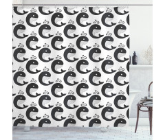 Symmetric Underwater Animal Shower Curtain