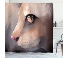 Portrait Kitty Cat Meow Shower Curtain
