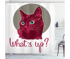 Love Words Cat Kitten Shower Curtain