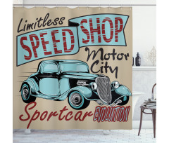 Retro Antique Sports Shower Curtain