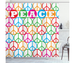 Peace Letters Shower Curtain