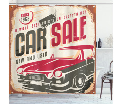 America Car Sale Sign Shower Curtain