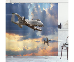 Aviataion Theme Design Shower Curtain