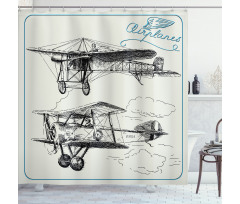 Aircraft Jets in Sky Shower Curtain