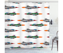 Jets Aviation Design Shower Curtain